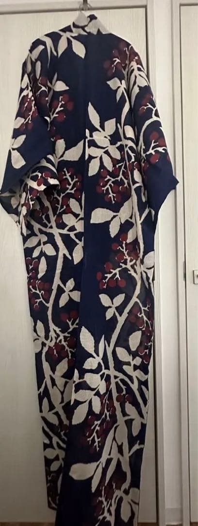 UNSODO 芸艸堂　浴衣　新品未使用　綿紅梅　南天　紺