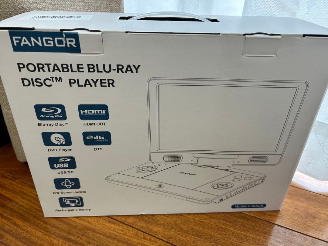 FANGOR ポータブルブルーレイディスクプレーヤー F-BR126