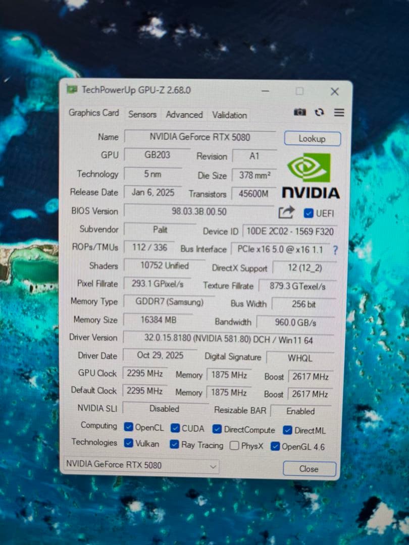 あ*び様 Palit GameRock GeForce RTX 5080 16G