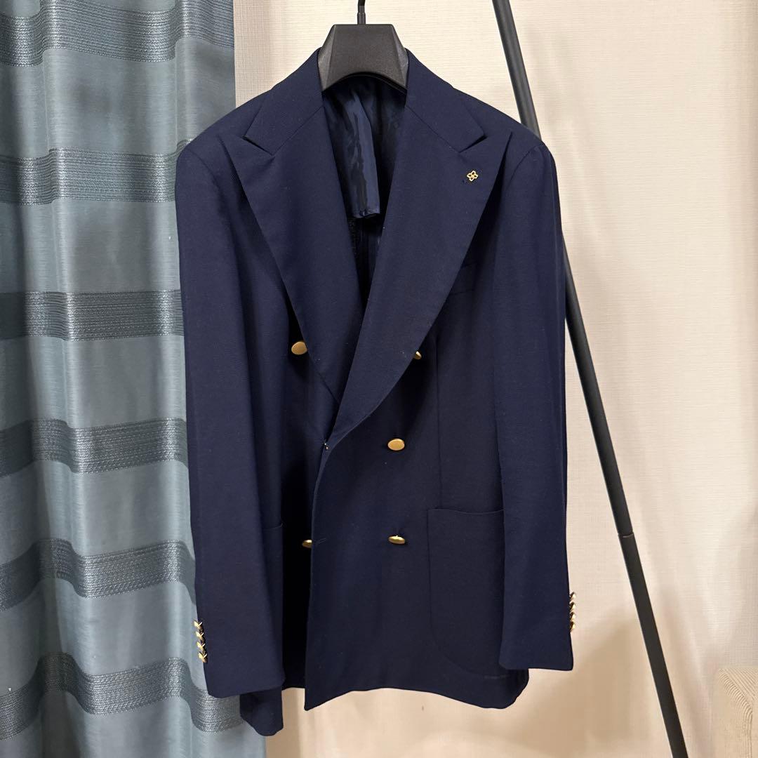 【美品】タリアトーレ　ネイビー ダブルブレスト ブレザー　48