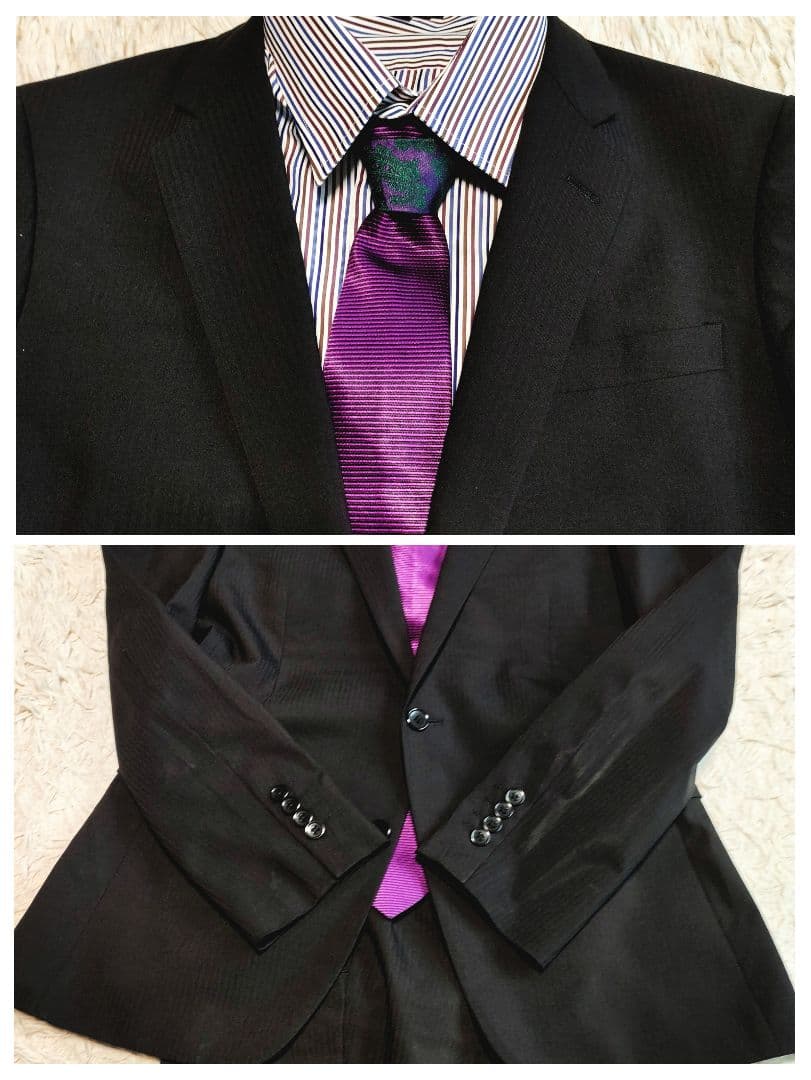 BEAMS ビームス セットアップ スーツ ウール ブラック 黒 M相当