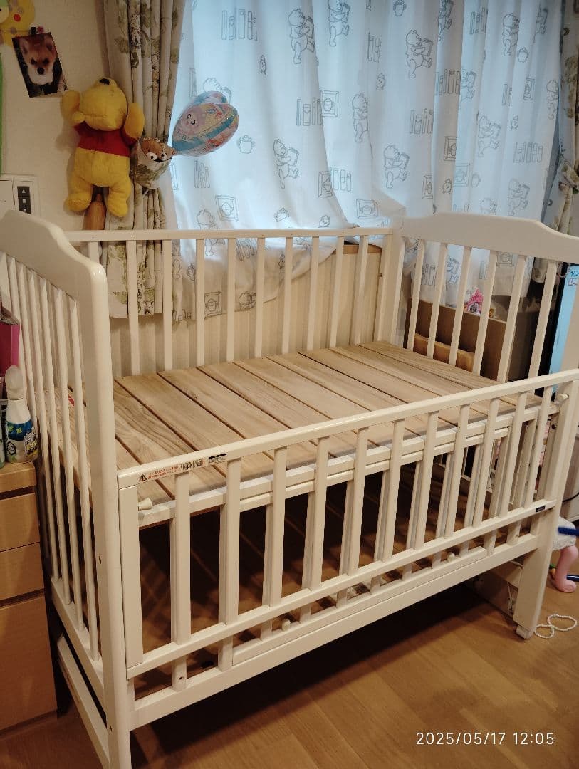 KATOJI 2段式ベビーベッド ホワイト　引取限定