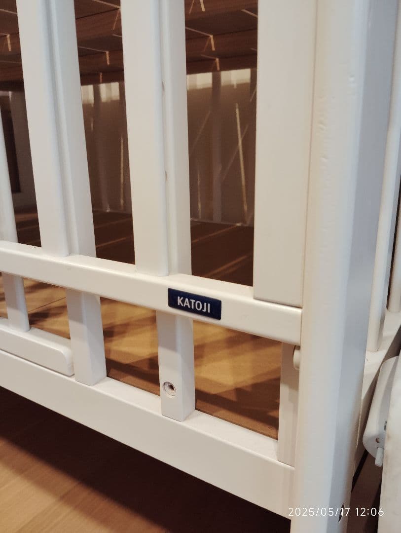 KATOJI 2段式ベビーベッド ホワイト　引取限定
