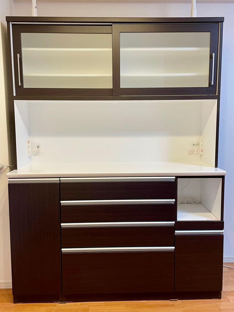 ニトリ食器棚 レジューム 150AG-S DBR /150SH-R DBR