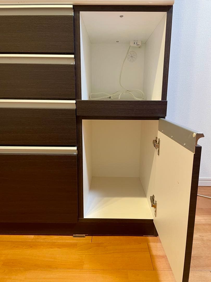 ニトリ食器棚 レジューム 150AG-S DBR /150SH-R DBR