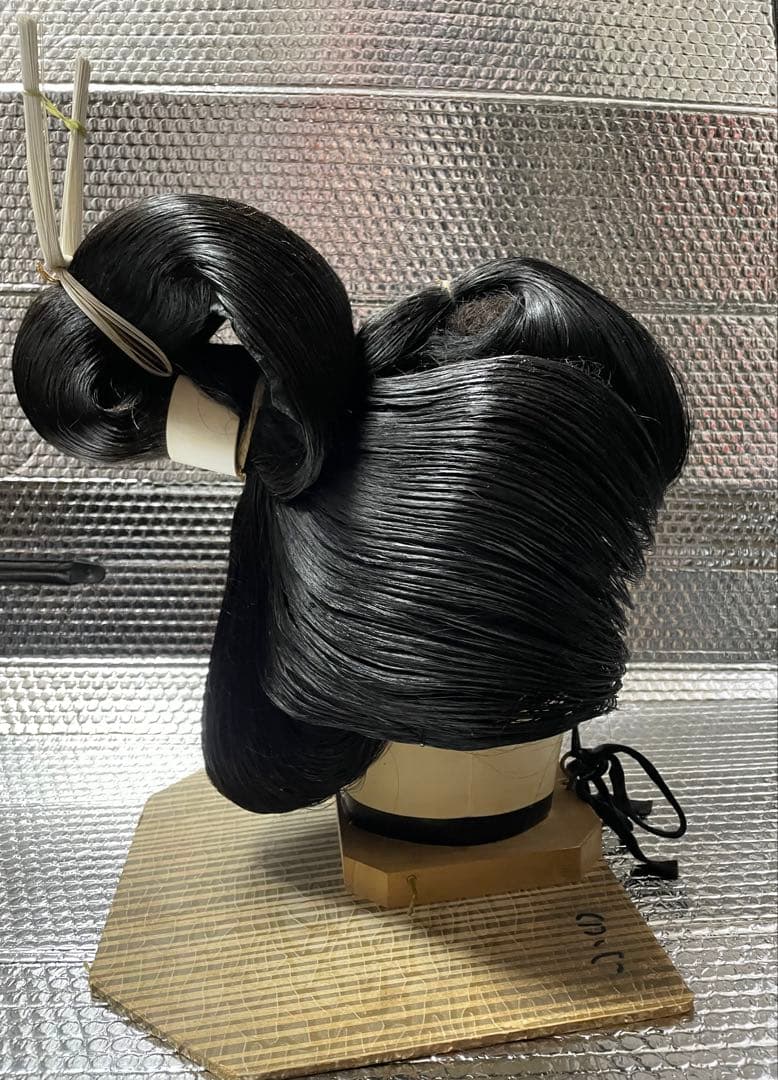 人毛BLACK 日本髪ウィッグ Sサイズ（中サイズ）