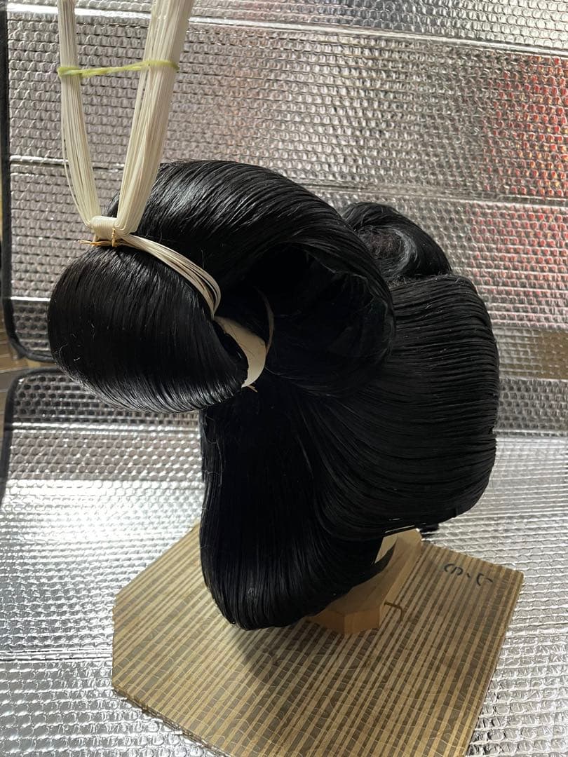 人毛BLACK 日本髪ウィッグ Sサイズ（中サイズ）