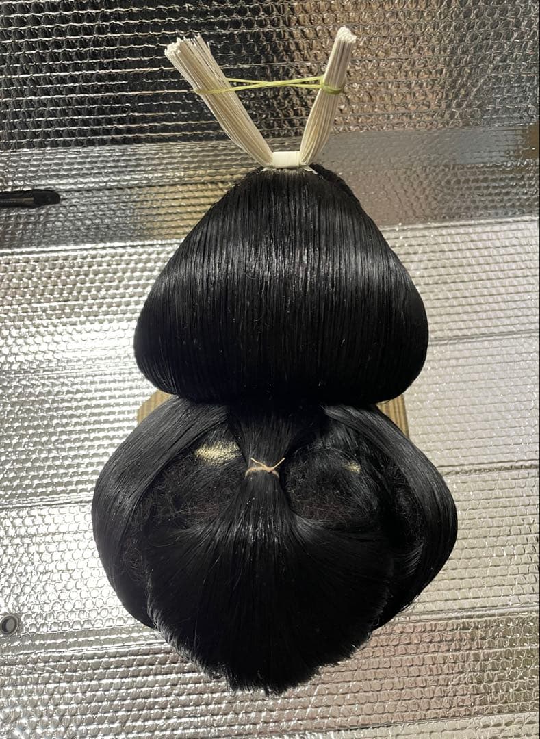 人毛BLACK 日本髪ウィッグ Sサイズ（中サイズ）