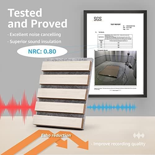 Art3d 2枚 きゅうおんパネル 壁 吸音パネル ウッド ウォールパネル 木a