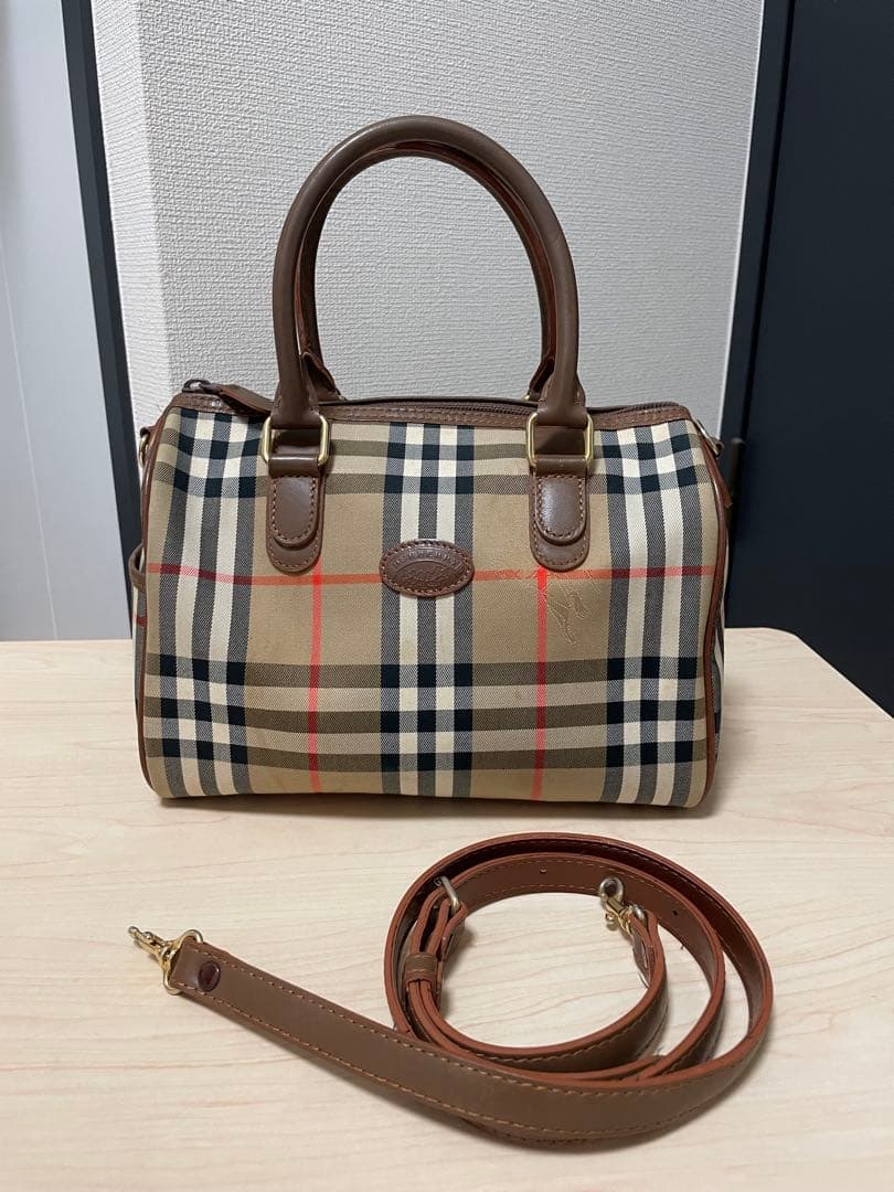 Burberry ノバチェックミニボストンバッグ