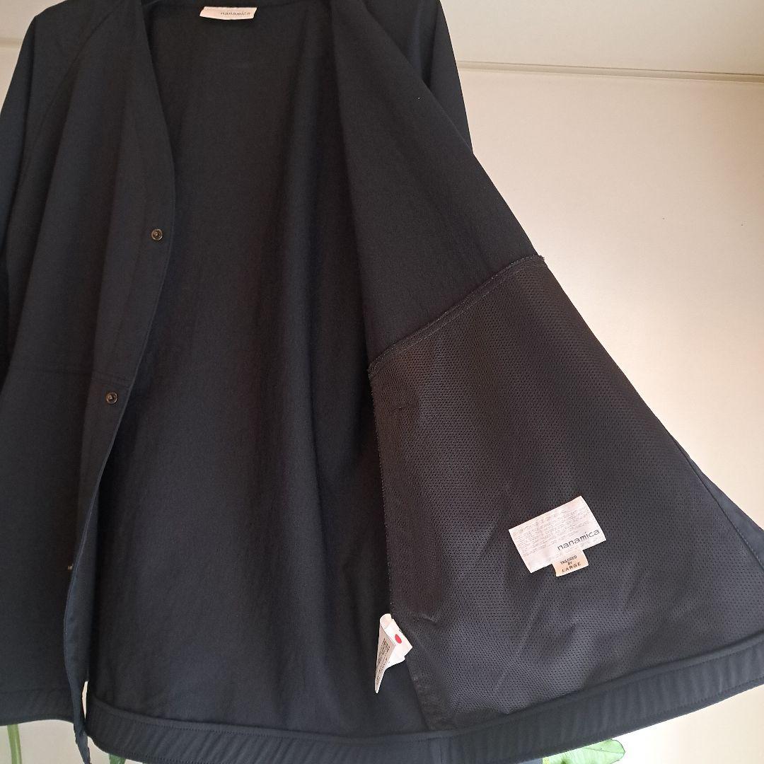 nanamica ナナミカ　ノーカラージャケットL　ブラック　定価26400円