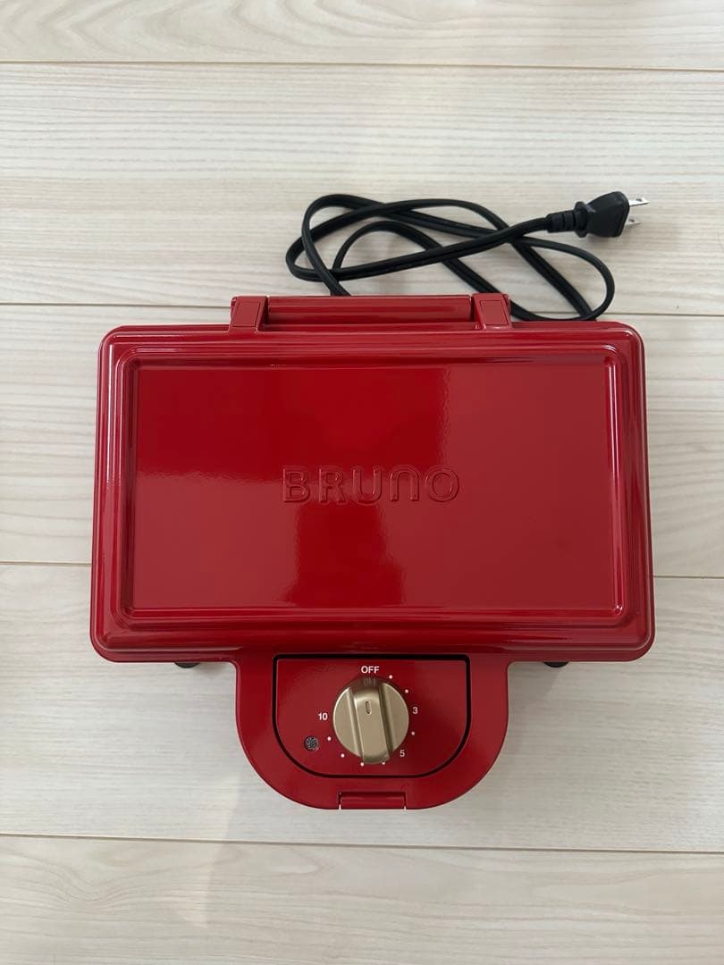 BRUNO ホットサンドメーカー ダブル　レッド