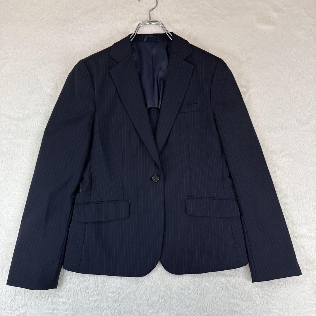 極美品　I.M.G.N　洋服の青山　レディーススーツ　大きいサイズ　ネイビー