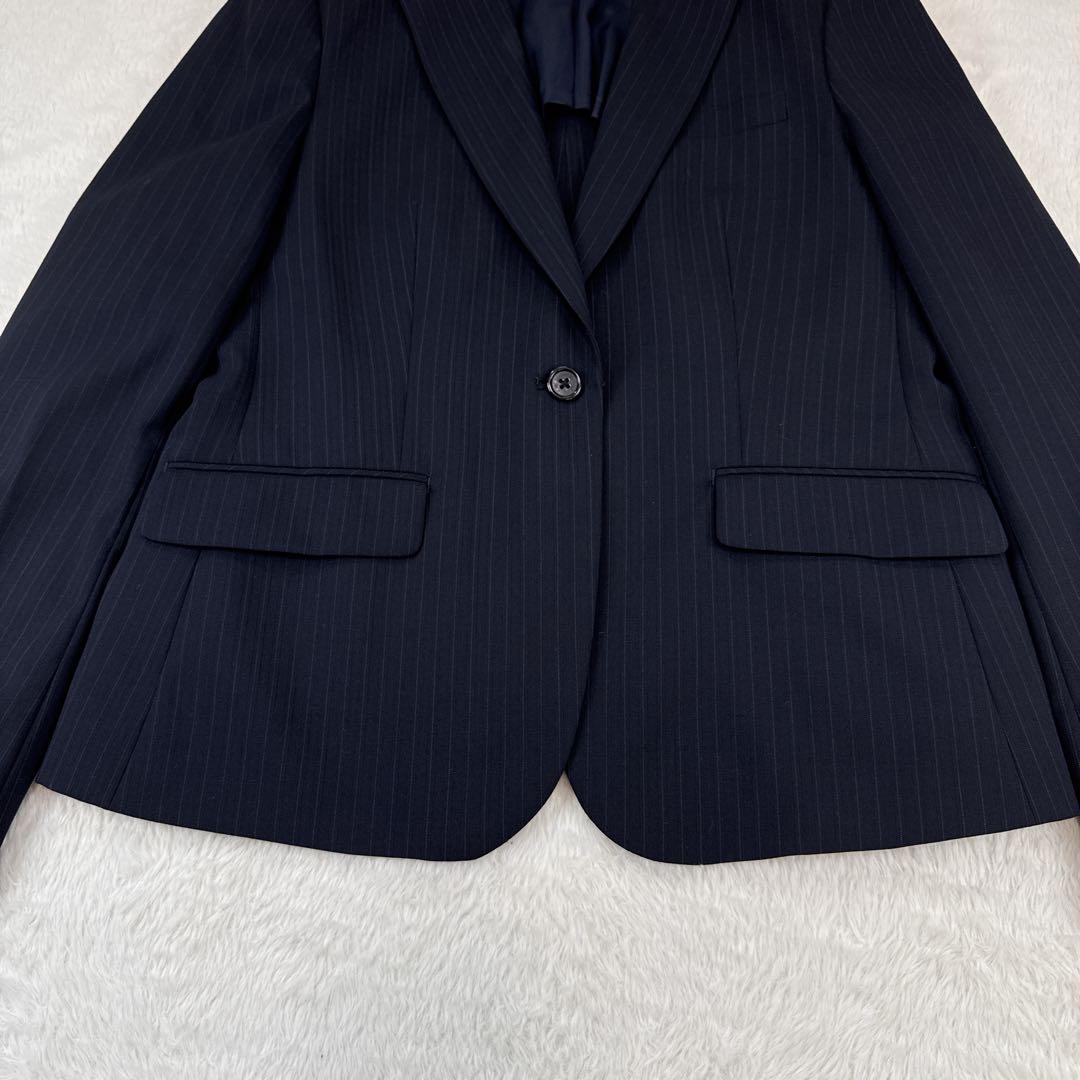 極美品　I.M.G.N　洋服の青山　レディーススーツ　大きいサイズ　ネイビー