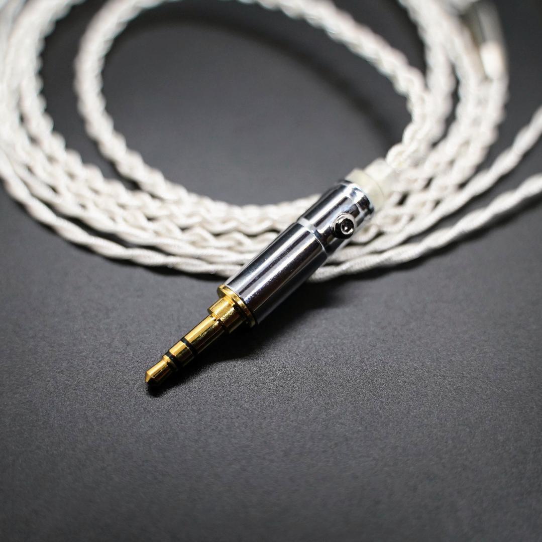 【1点のみ】7N粒子単結晶銅銀メッキ リッツ構造ケーブル IE500 3.5mm