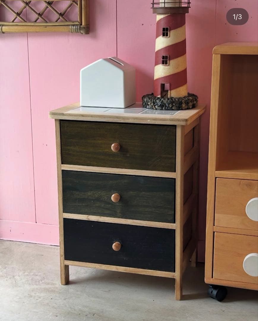 タイルトップ3段チェスト【monoroom町田】