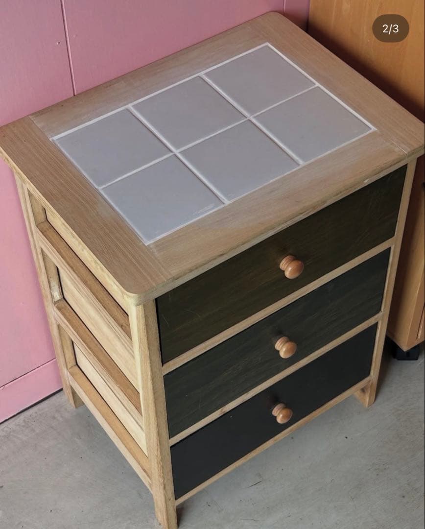 タイルトップ3段チェスト【monoroom町田】