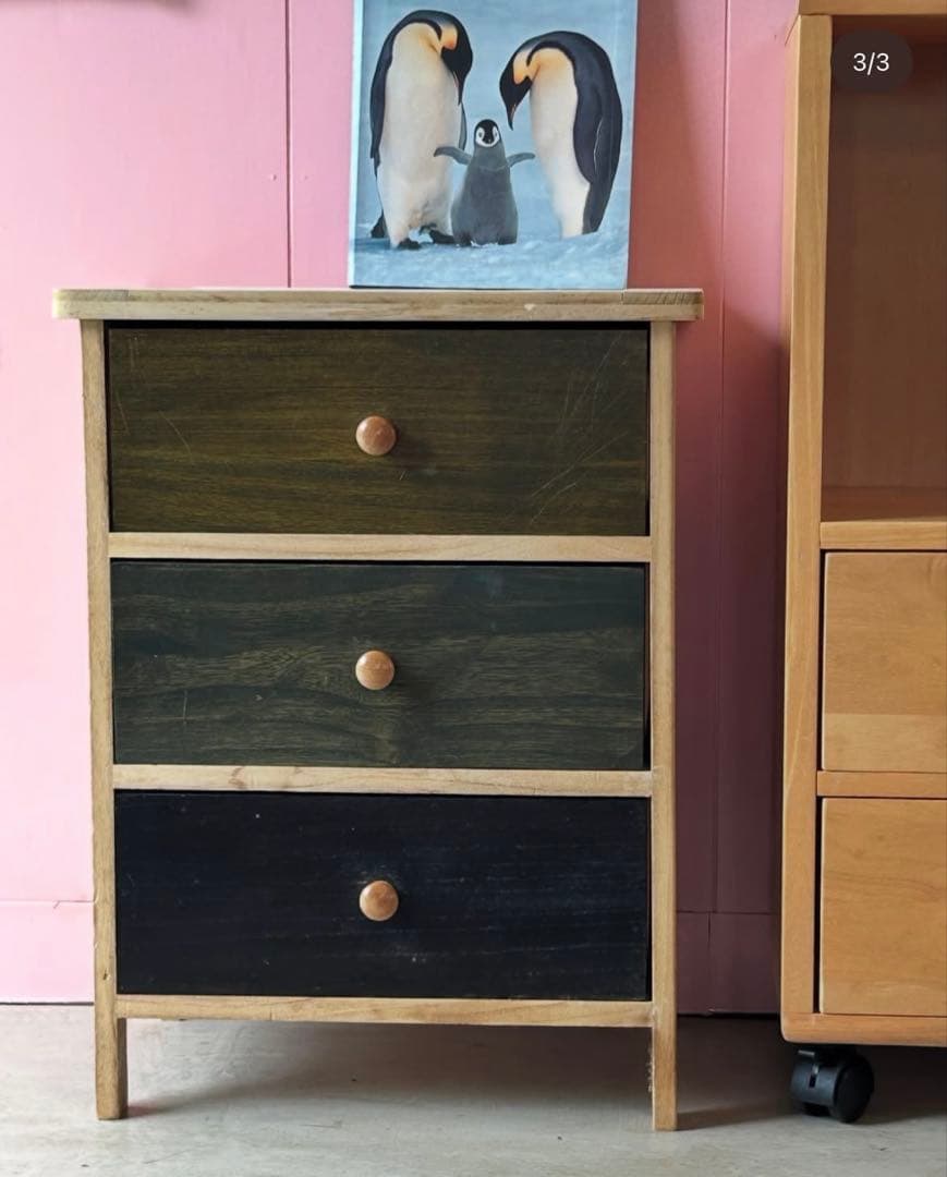 タイルトップ3段チェスト【monoroom町田】