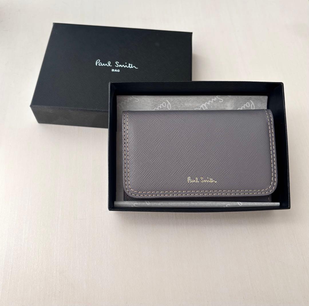 ポールスミス　クロスグレインレザー　名刺入れ　箱付き