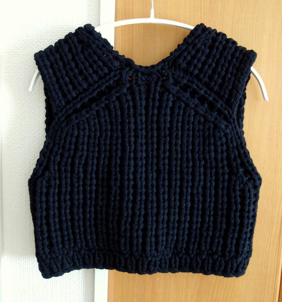 未使用 Curensology ローゲージハンドニットベスト ブラック