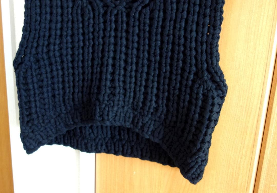 未使用 Curensology ローゲージハンドニットベスト ブラック