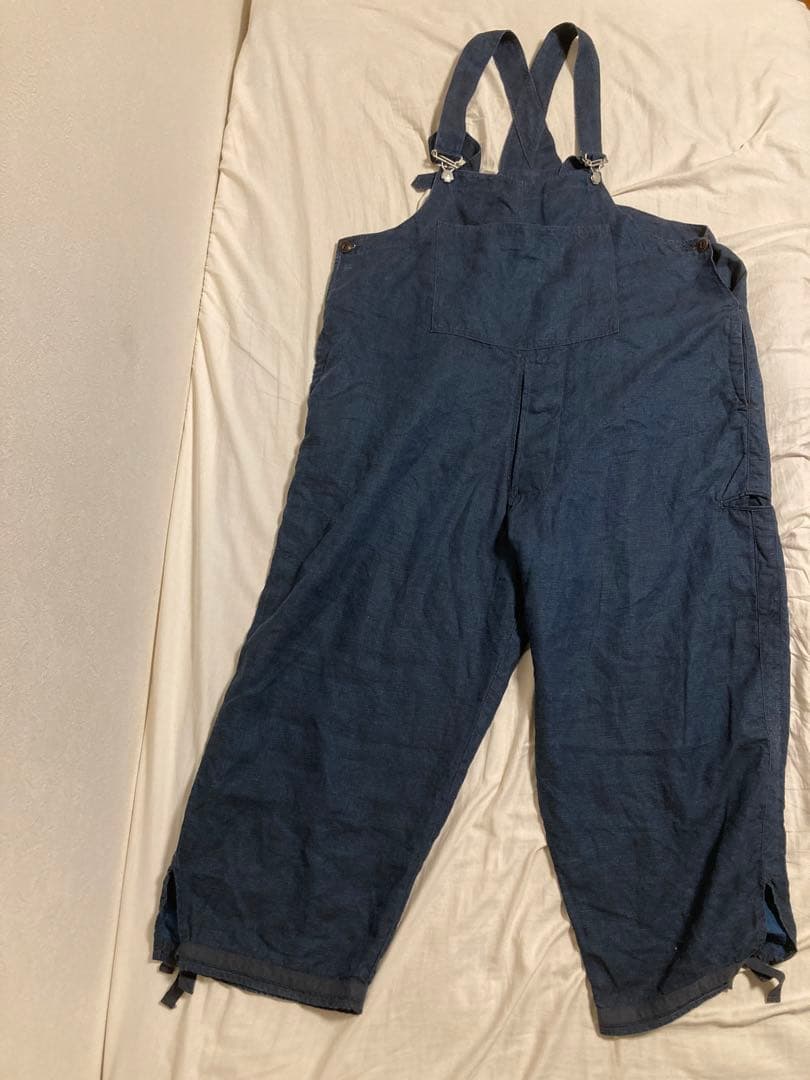 45R リネンの908オーバーオール インディゴ　フォーティーファイブアール