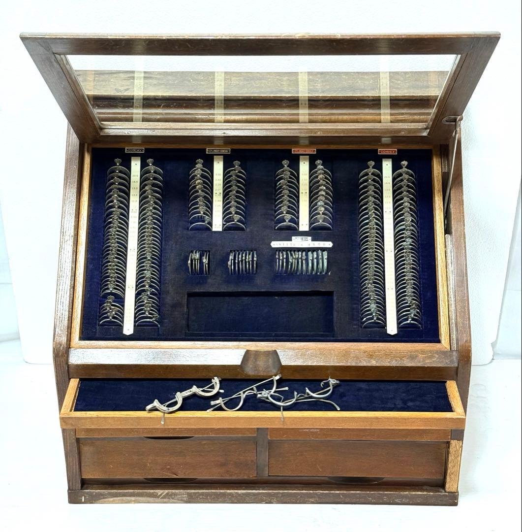 希少 流通無し アンティーク 試験 検眼 トライアルレンズセット