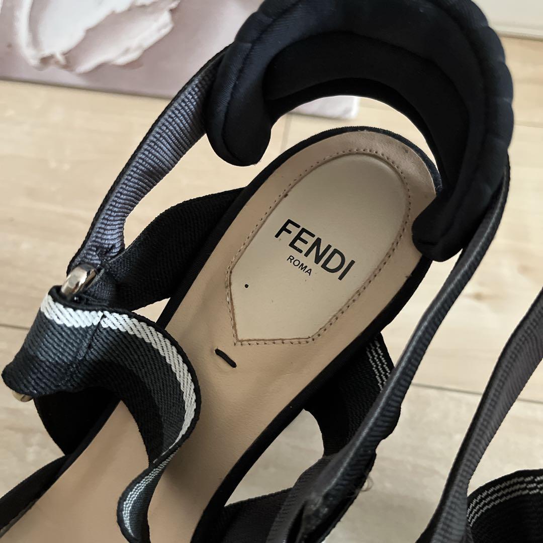 フェンディ　FENDI コリブリ　パンプス　ブラック　メッシュ　36 1/2