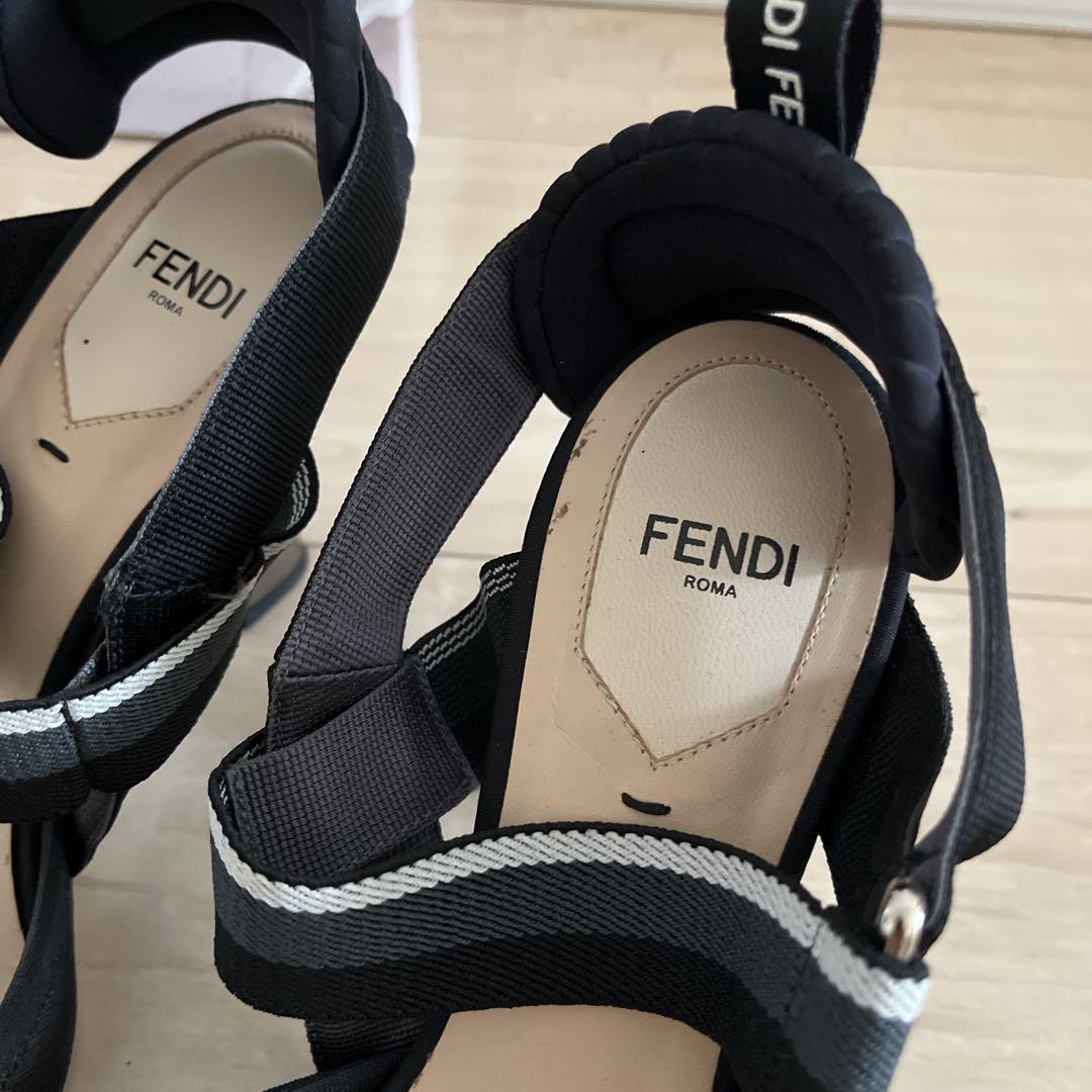 フェンディ　FENDI コリブリ　パンプス　ブラック　メッシュ　36 1/2