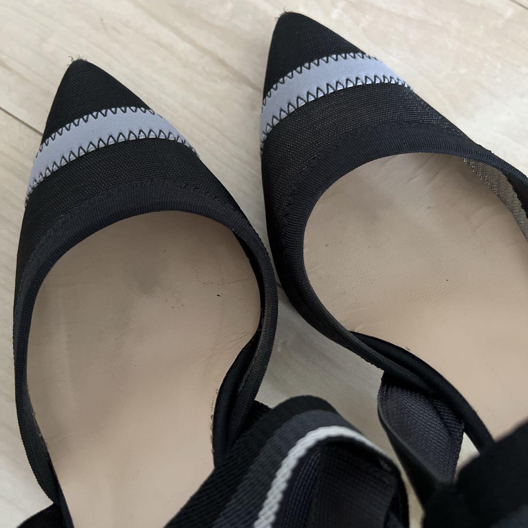 フェンディ　FENDI コリブリ　パンプス　ブラック　メッシュ　36 1/2