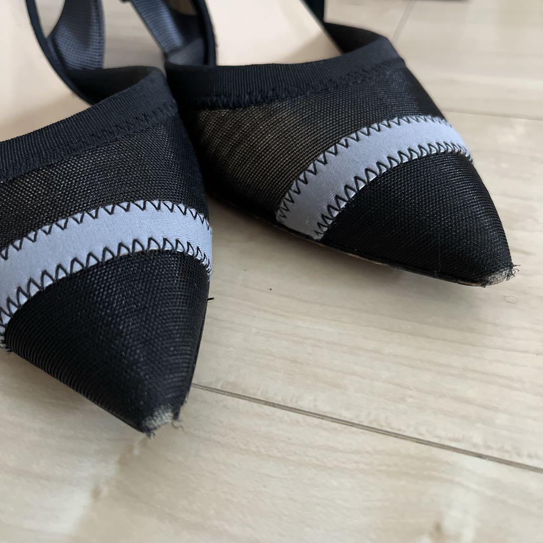 フェンディ　FENDI コリブリ　パンプス　ブラック　メッシュ　36 1/2