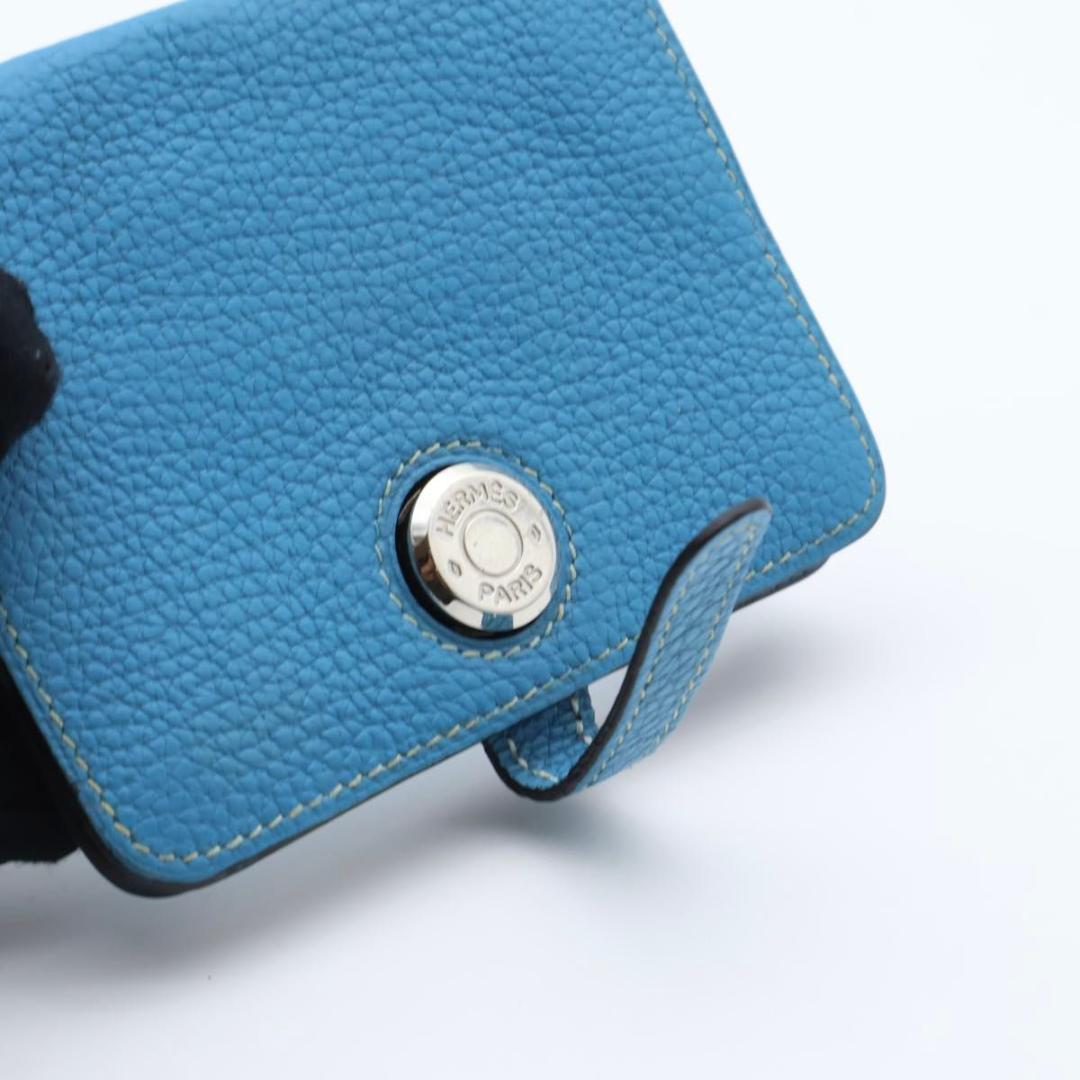 【極美品】HERMES ドゴンコンパクト　ケース　ブルージーン