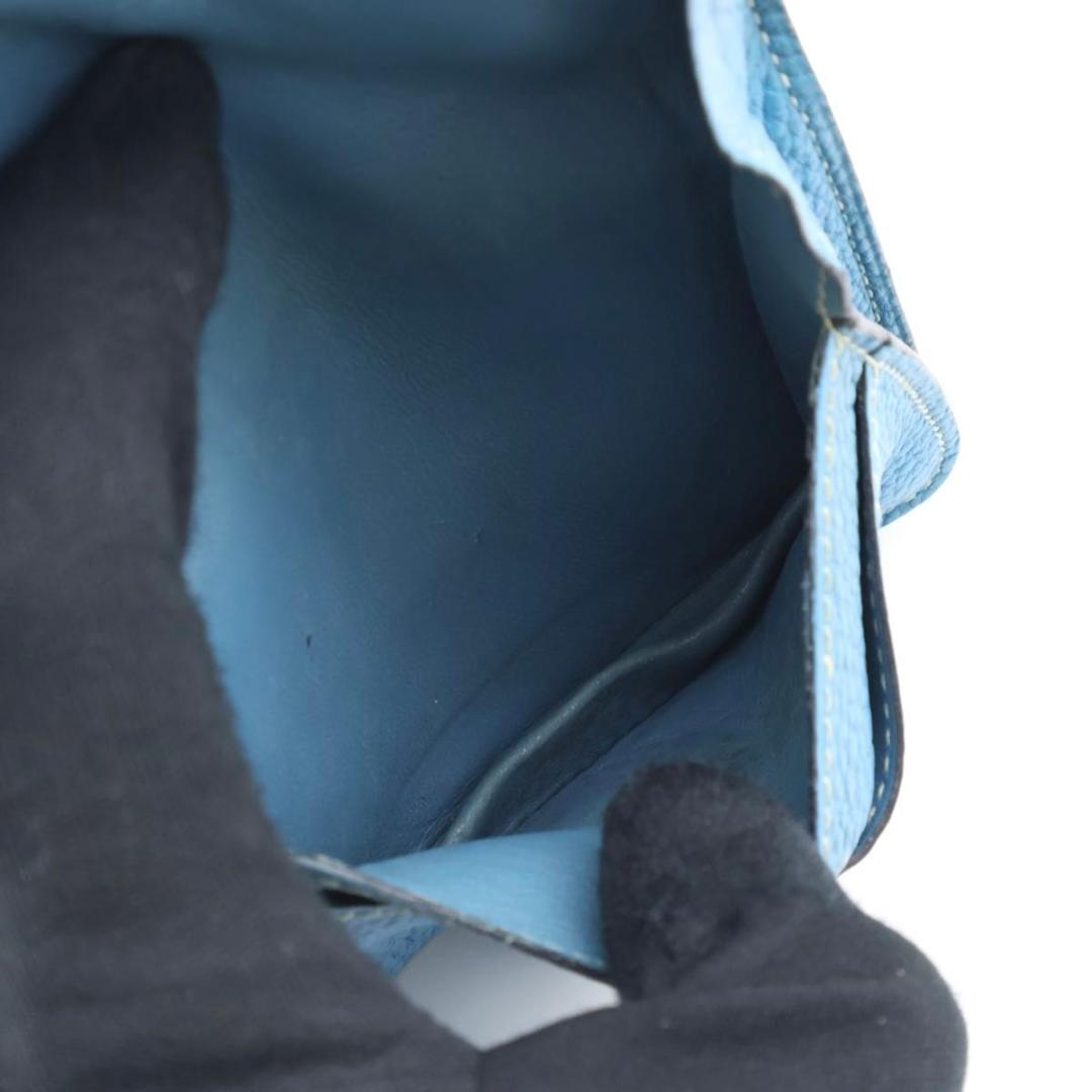 【極美品】HERMES ドゴンコンパクト　ケース　ブルージーン