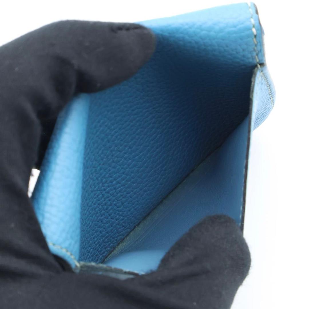 【極美品】HERMES ドゴンコンパクト　ケース　ブルージーン