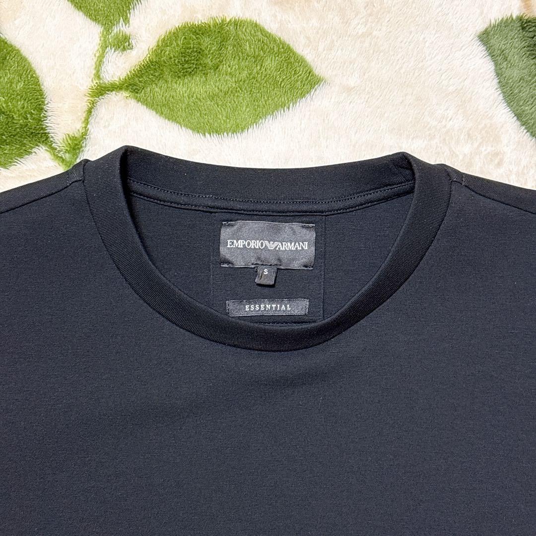 エンポリオアルマーニ クルーネックスウェットシャツ メンズ ブラック Sサイズ