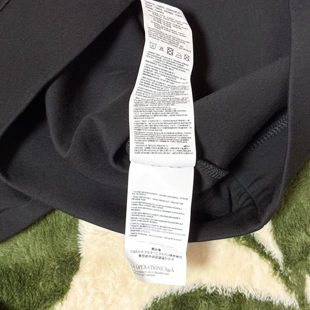 エンポリオアルマーニ クルーネックスウェットシャツ メンズ ブラック Sサイズ