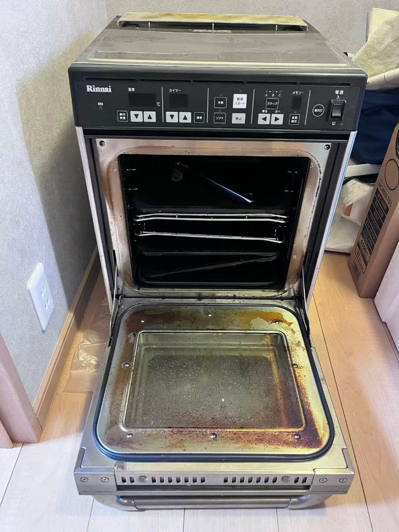 リンナイ　ガスオーブ RCK-S10AS プロパンガス(都市ガス用パーツあり)