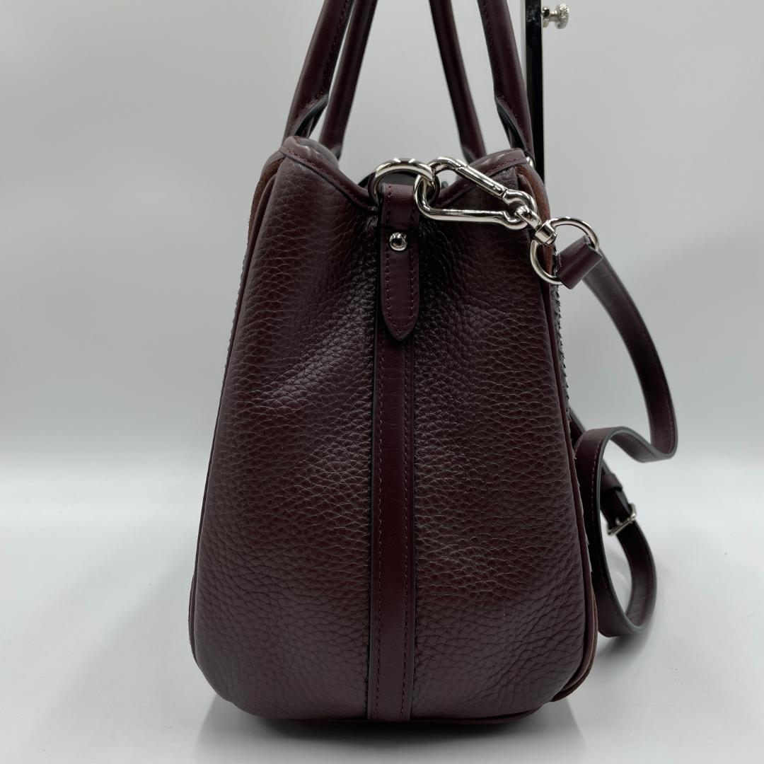 美品 COACH ハンドバッグ レザー ゴールド パッチワーク パイソン