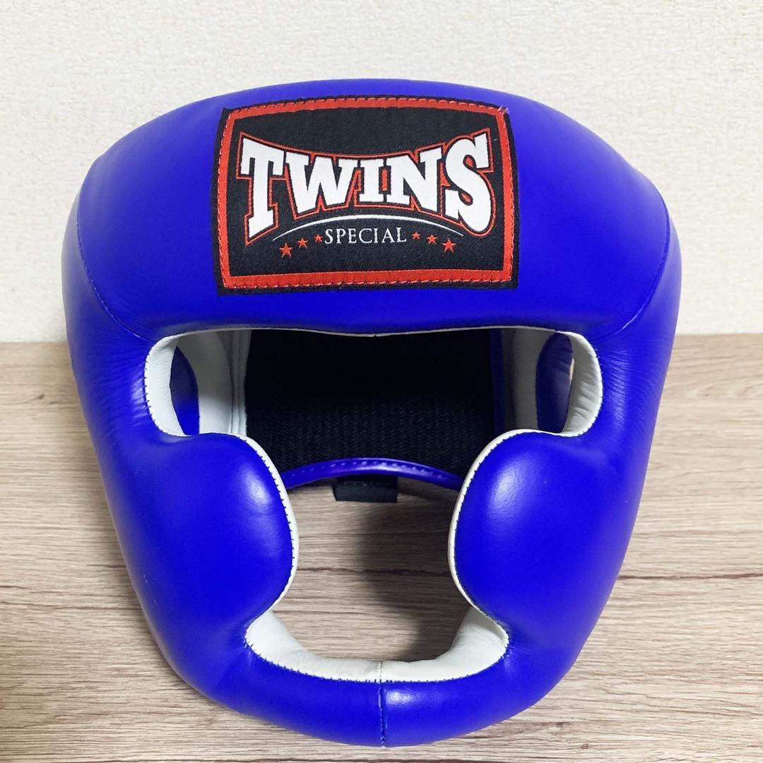 【美品】ツインズ ヘッドギア ヘッドガード 本革製 ボクシング ムエタイ