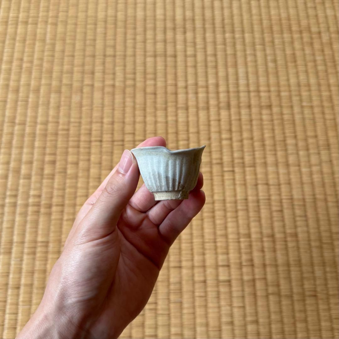 初期伊万里 鎬文 盃 ぐい呑み 江戸時代 陶片 古唐津 古伊万里 古美術