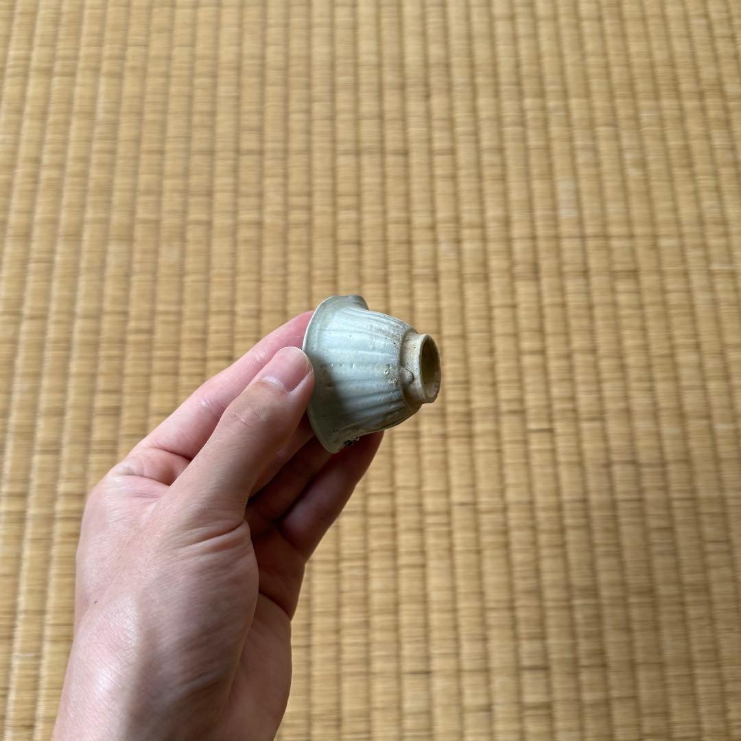初期伊万里 鎬文 盃 ぐい呑み 江戸時代 陶片 古唐津 古伊万里 古美術