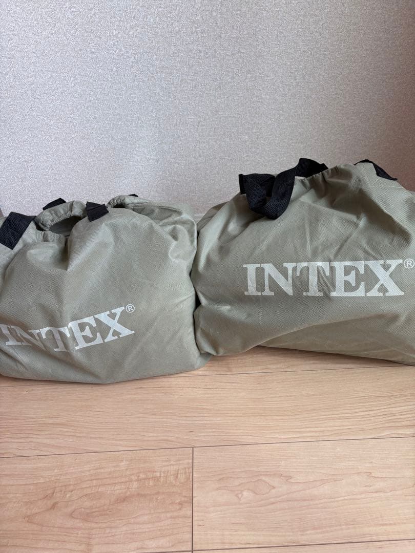 【美品】INTEX シングルエアーマットレス2個セット