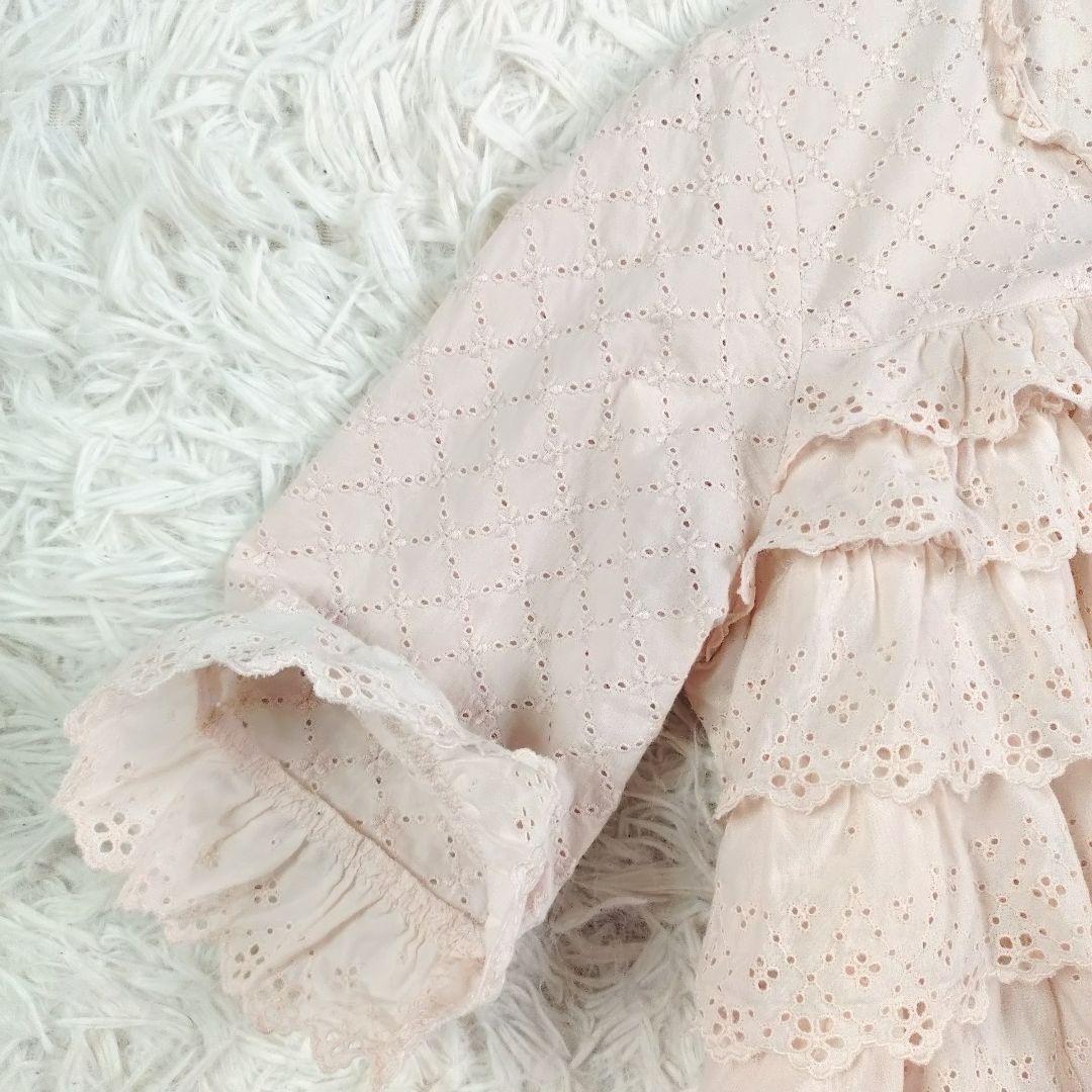 [超カワ]PINKHOUSE 10段レースフリルワンピース　総レース　ピンク