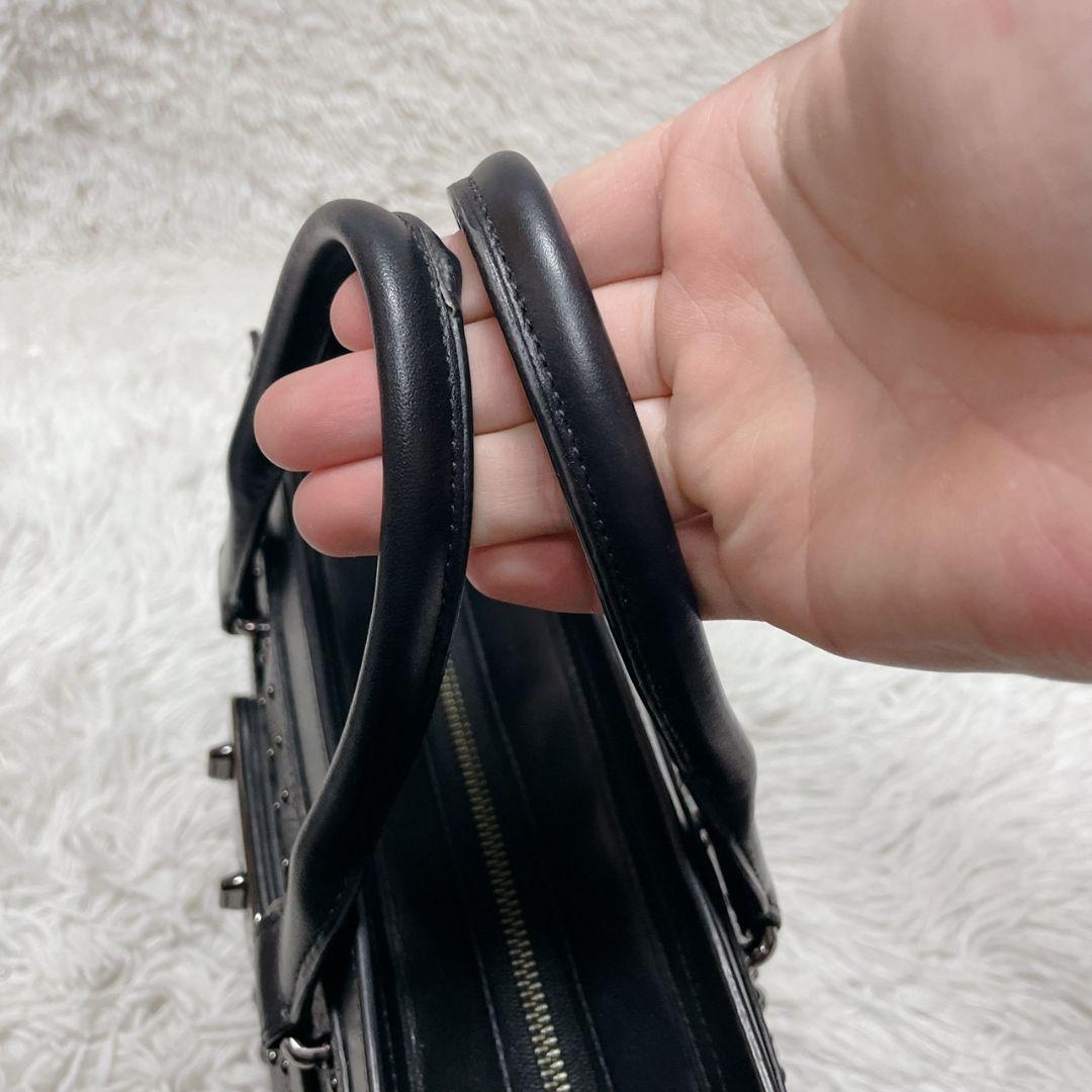 COACH ハンドバッグ スタッズ ターンロック レディース ブラック