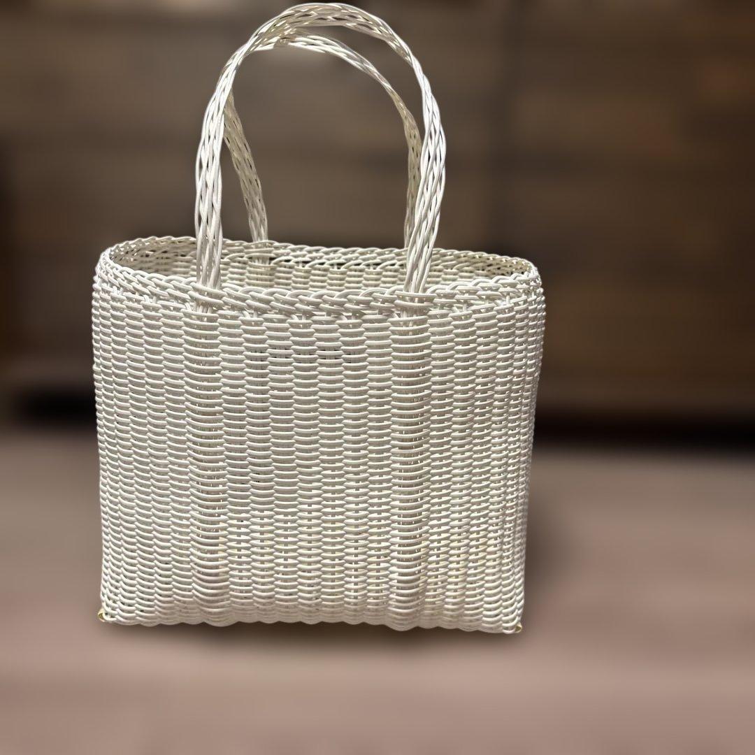 専用☆新品　PALOROSA ホワイト かごバッグ☆ホワイト