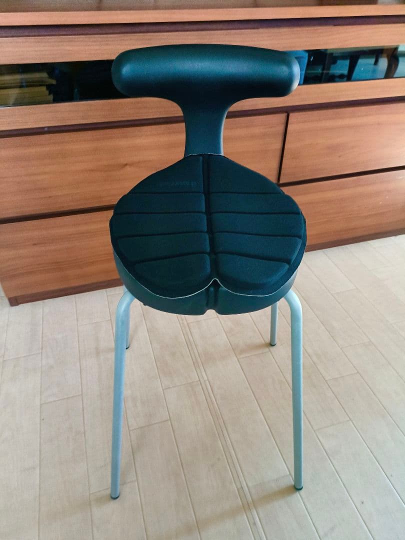 アーユルチェアー　スツール　ブラックＭ　座面高さ49cm &専用耐圧分散マット