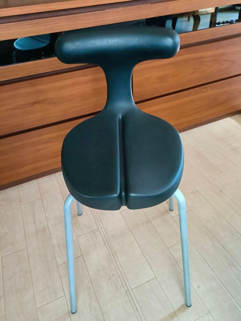 アーユルチェアー　スツール　ブラックＭ　座面高さ49cm &専用耐圧分散マット