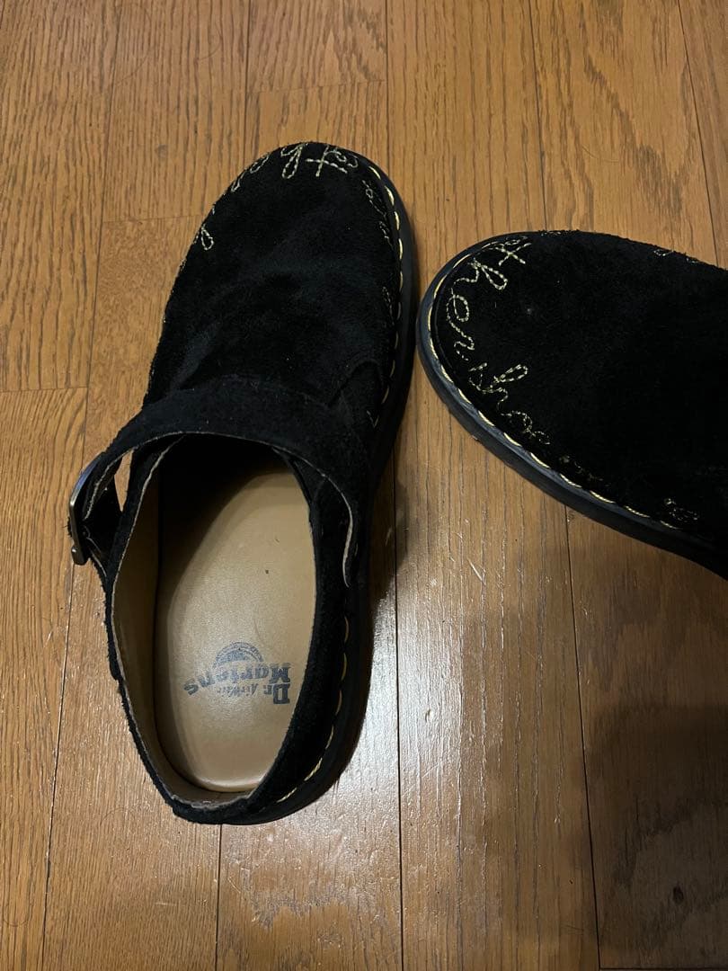 Dr. Martens ブラック クロッグサンダル スエード