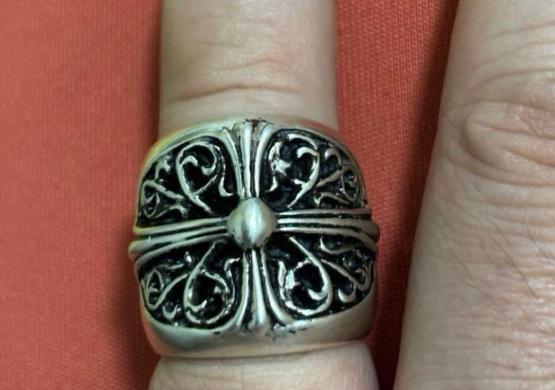 E*X様 クラッシックオーバルクロス　925シルバーリング サイズ19から２０号