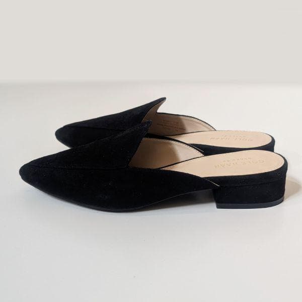 コールハーン COLE HAAN ミュール ブラック スウェード 22.5 55